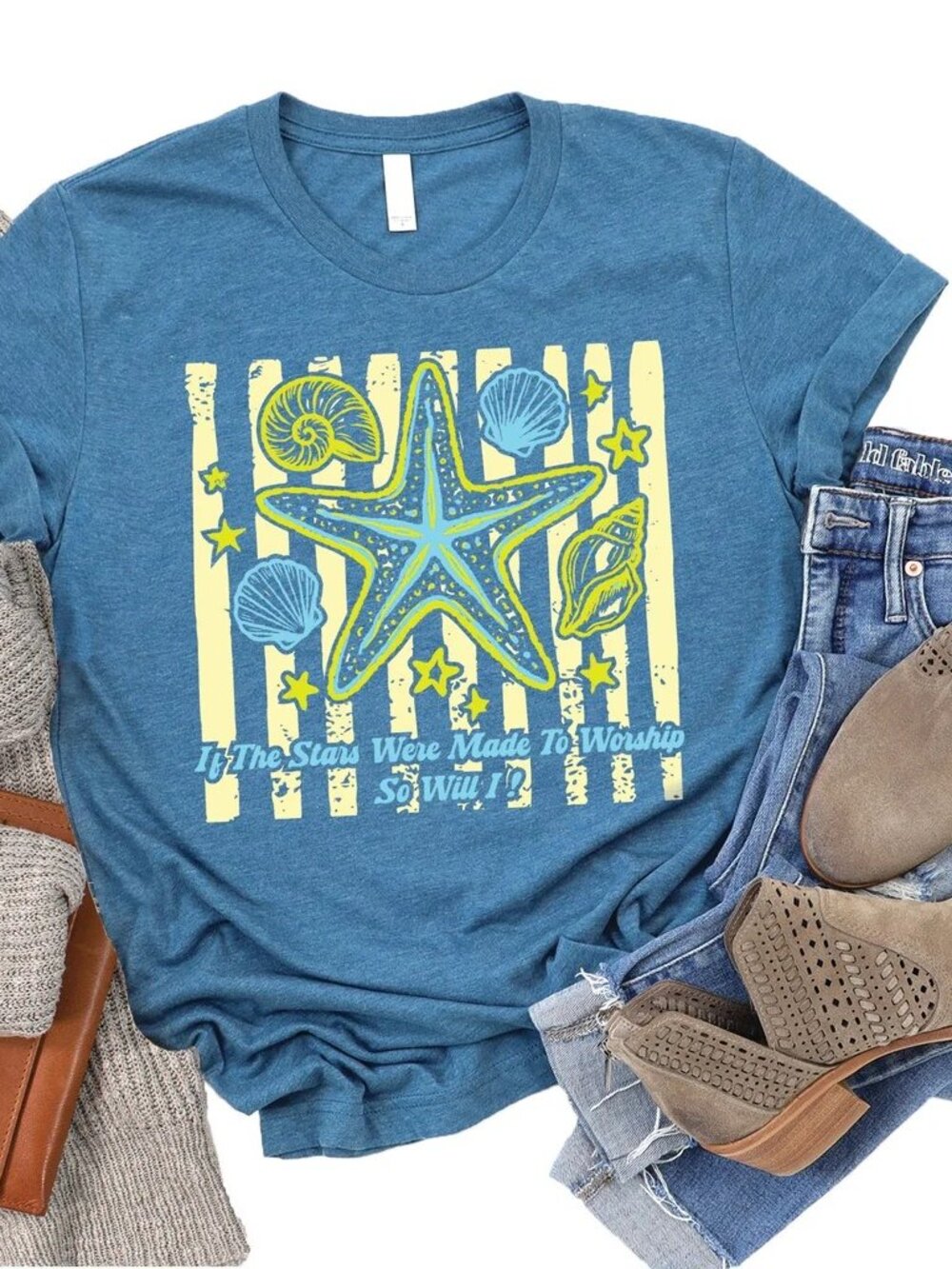 NWOT Women's Love In Faith T-shirt Size XL "Stars Made To Worship"